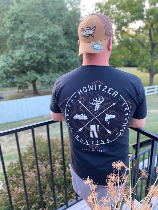 Wilderness Tee in Black by Howitzer