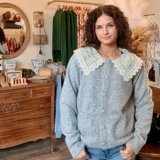 Amara Lace Collar Cardigan