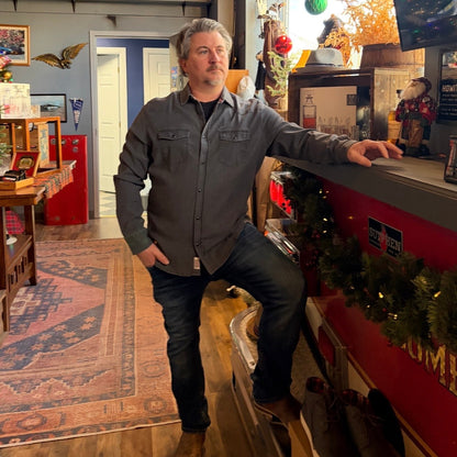 Sacremento Stretch Chambray Western Shirt by Flag and Anthem