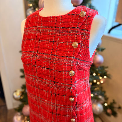 Ivy Holiday Tweed Scalloped Mini Dress