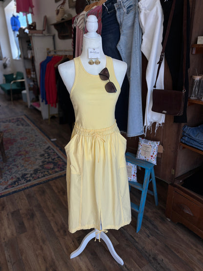 Sleeveless Cargo Midi Dress