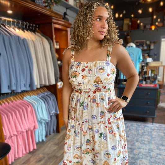 Toni Tie Strap Midi Dress