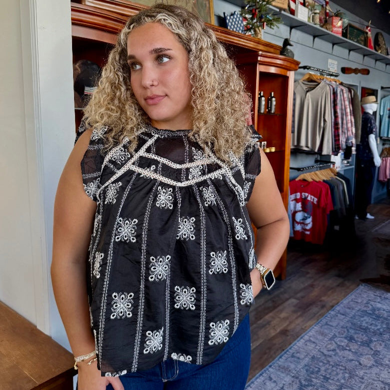 Lynn Eyelet Top