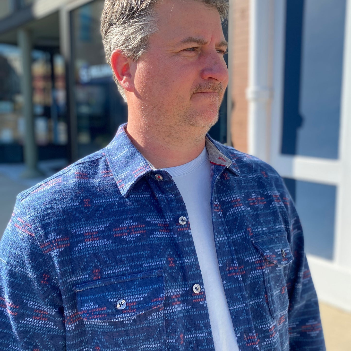 Baker L/S Southwestern Hero Knit Flannel by Flag & Anthem