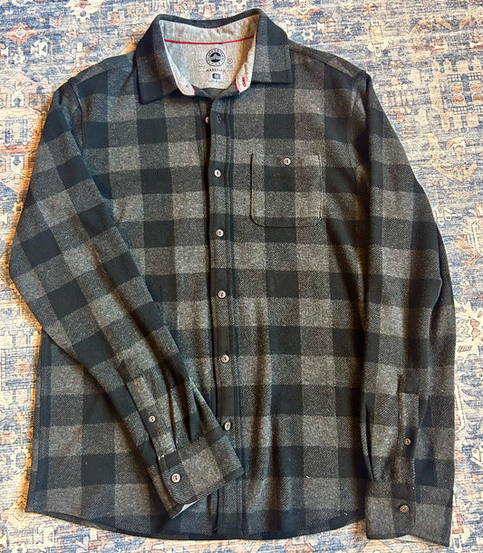 Oakland Black Checkered Knit Flannel by Flag & Anthem