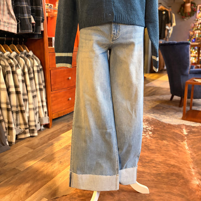 SOPHIE CUFFED HEM STRAIGHT JEANS