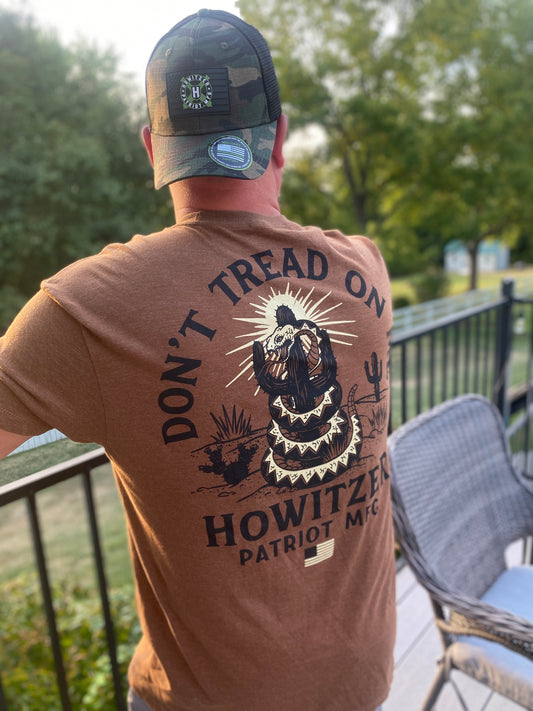 Cactus Don't Tread Tee in Cinnamon by Howitzer