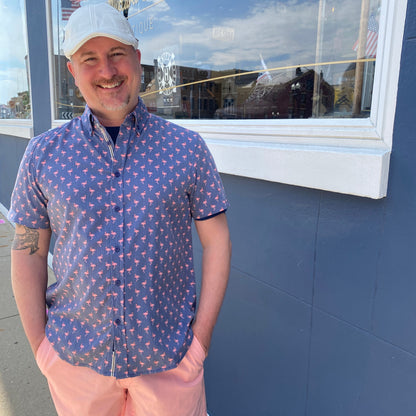 Frank Seersucker Woven Sports Shirt by Report Collection