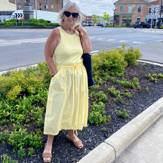 Sleeveless Cargo Midi Dress
