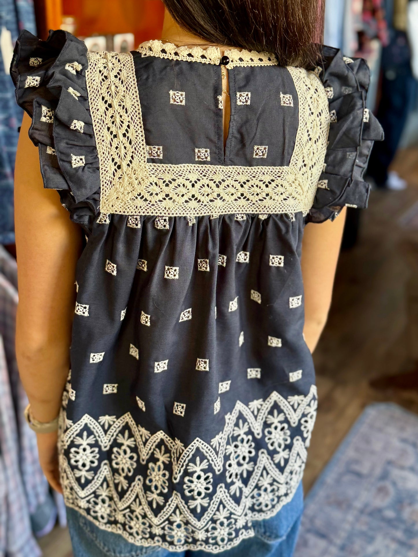 Juniper Floral Embroidered Top