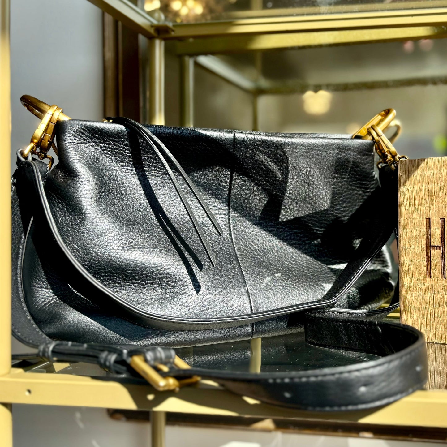 Advance Shoulder Bag in Black by HOBO