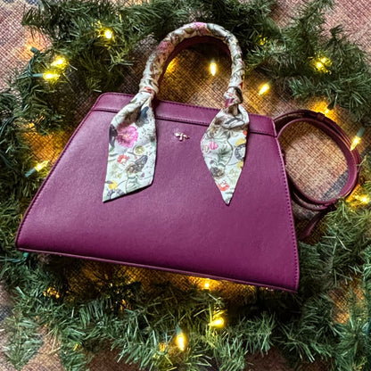 Floral Engravings Large Plum Tote by Fable