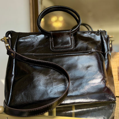 Shelia Medium Satchel in Black by HOBO