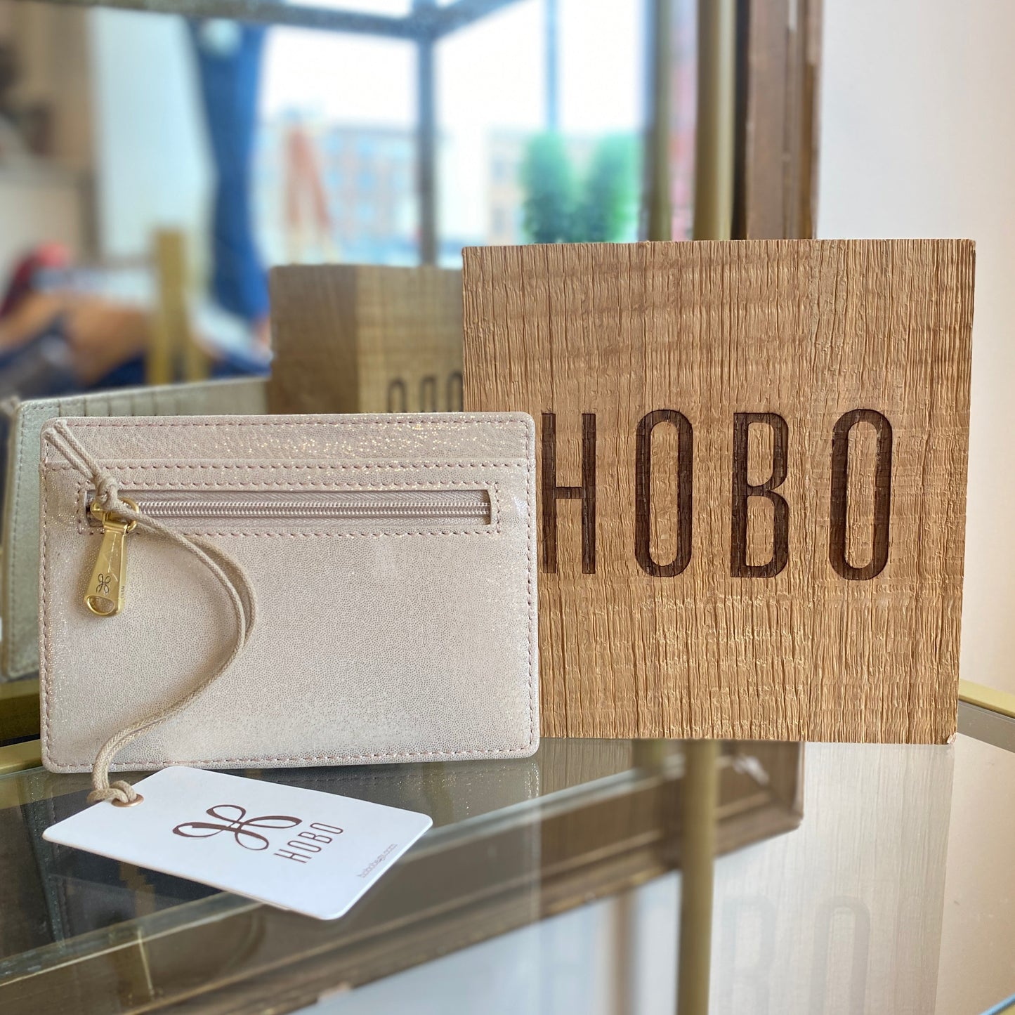 Euro Slide Card Case in Sand Shimmer by HOBO