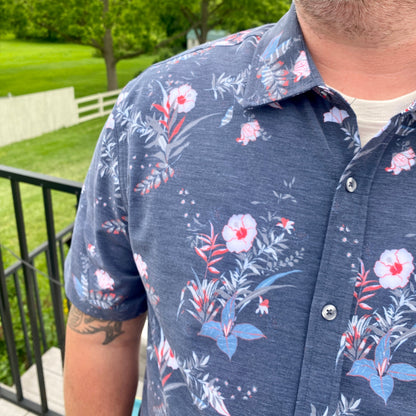 Milligan Floral Print Performance Shirt by Flag & Anthem