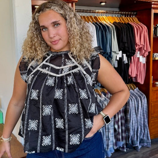 Lynn Eyelet Top