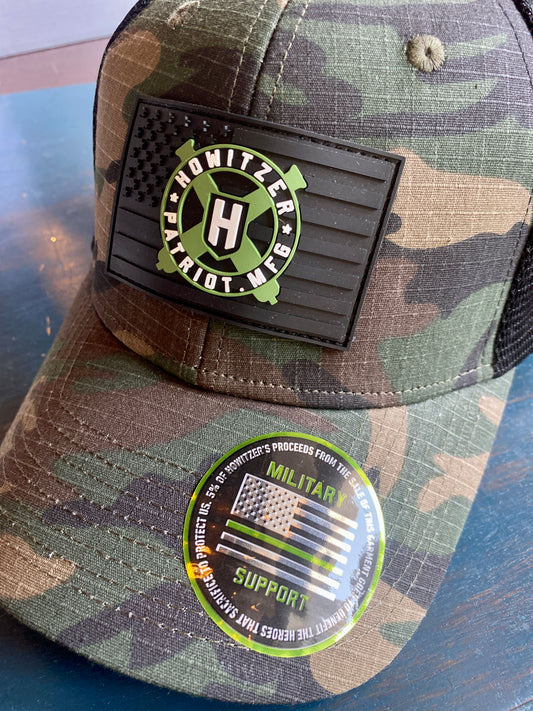 Howitzer Flag Hat in Green Camo by Howitzer