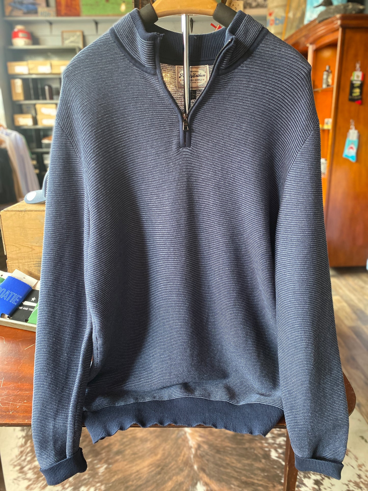 NAVY HUMPHREY QUARTER ZIP by FLAG & ANTHEM