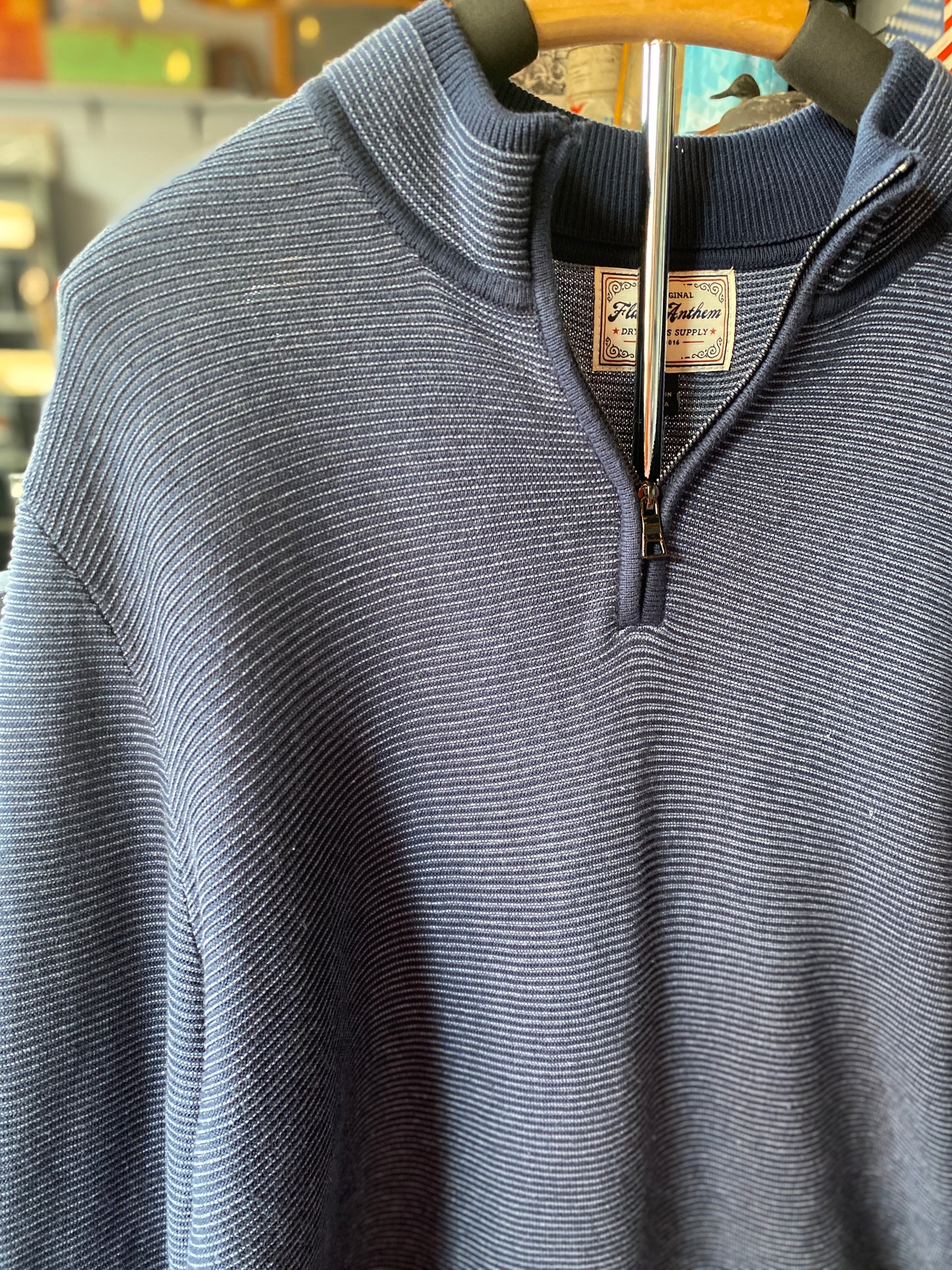 NAVY HUMPHREY QUARTER ZIP by FLAG & ANTHEM