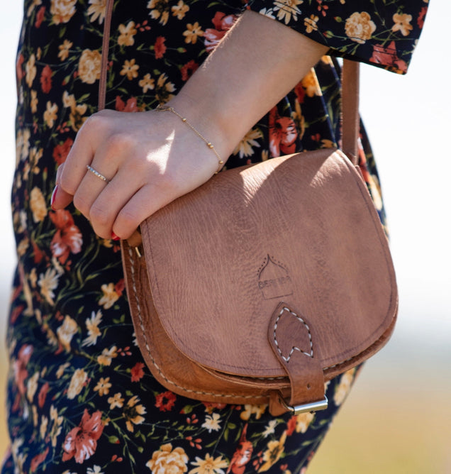 Small Leather Saddle Bag by Berber