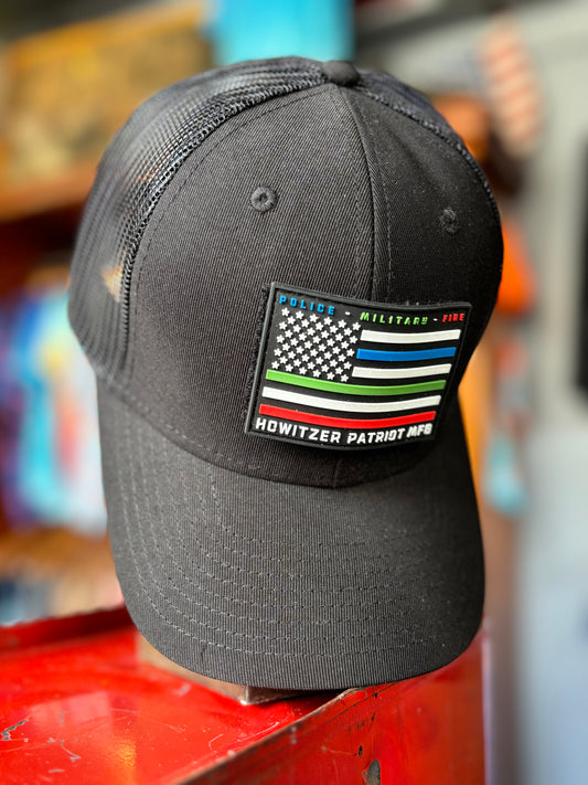 BLACK SUPPORT HAT by HOWITZER