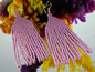 Michele Fringe Seed Earrings Lilac