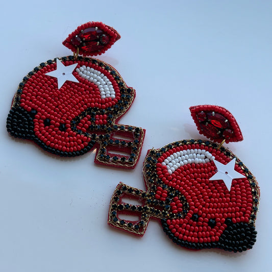 RED SEED HELMETS EARRINGS