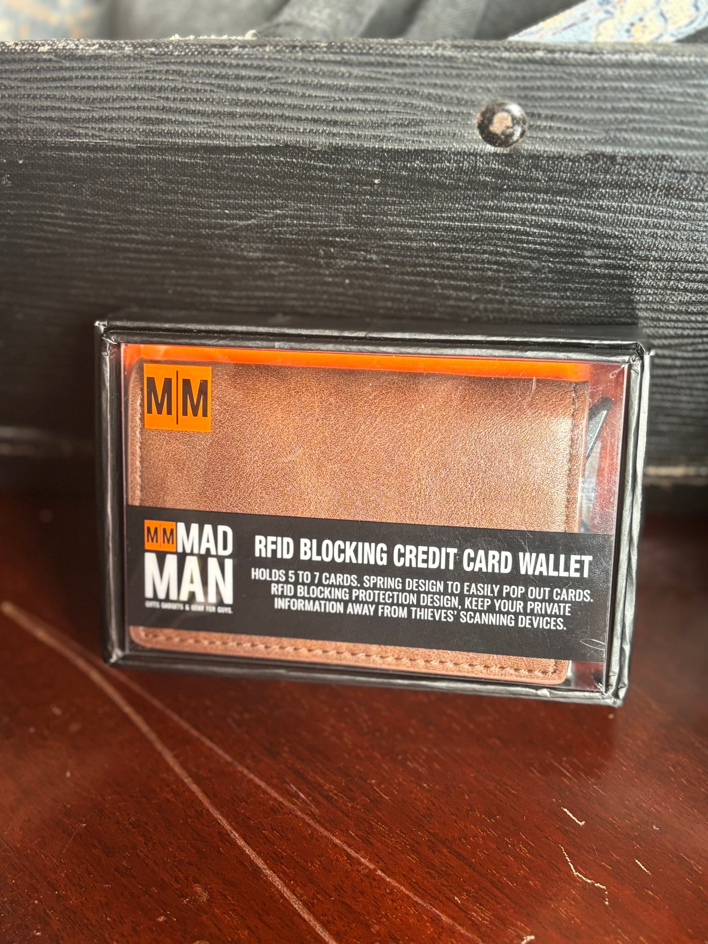 MENS LEATHER RFID WALLET-BROWN