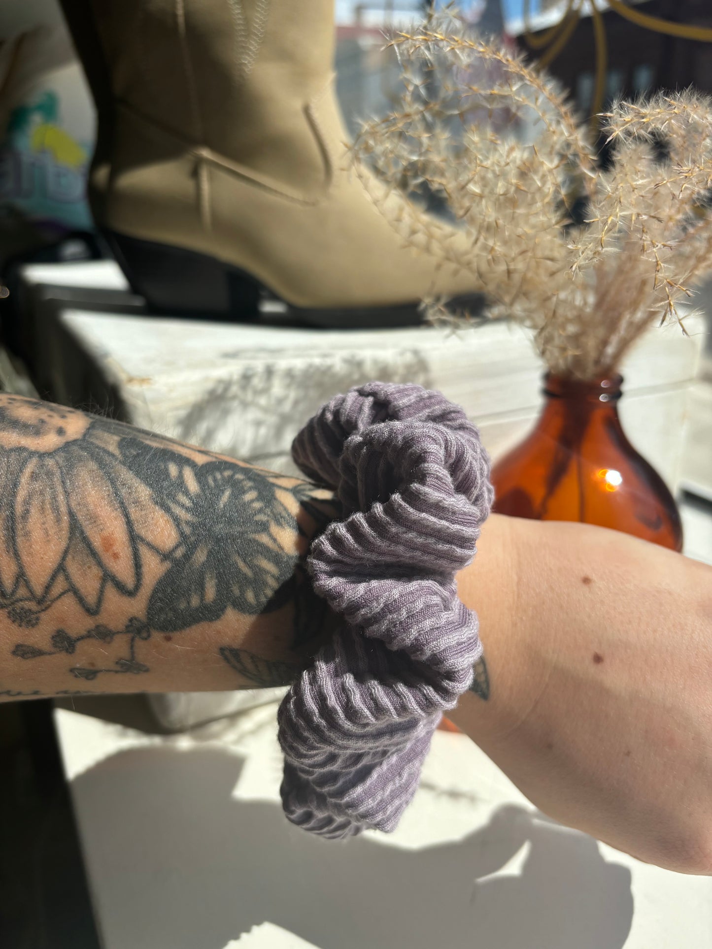 KNIT HAIR SCRUNCHIES