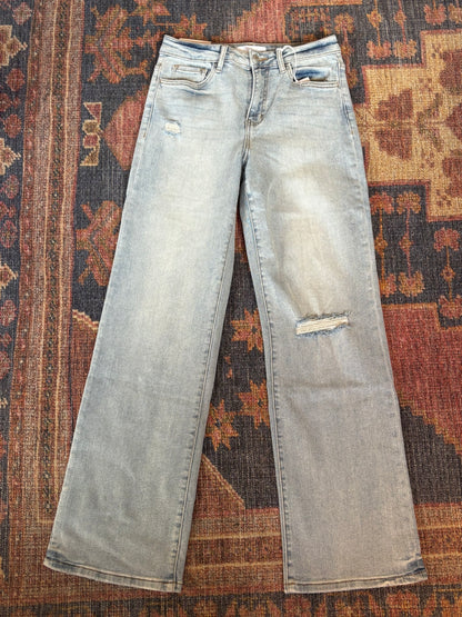 90'S VINTAGE SUPER HIGH RISE FLARE JEANS by VERVET