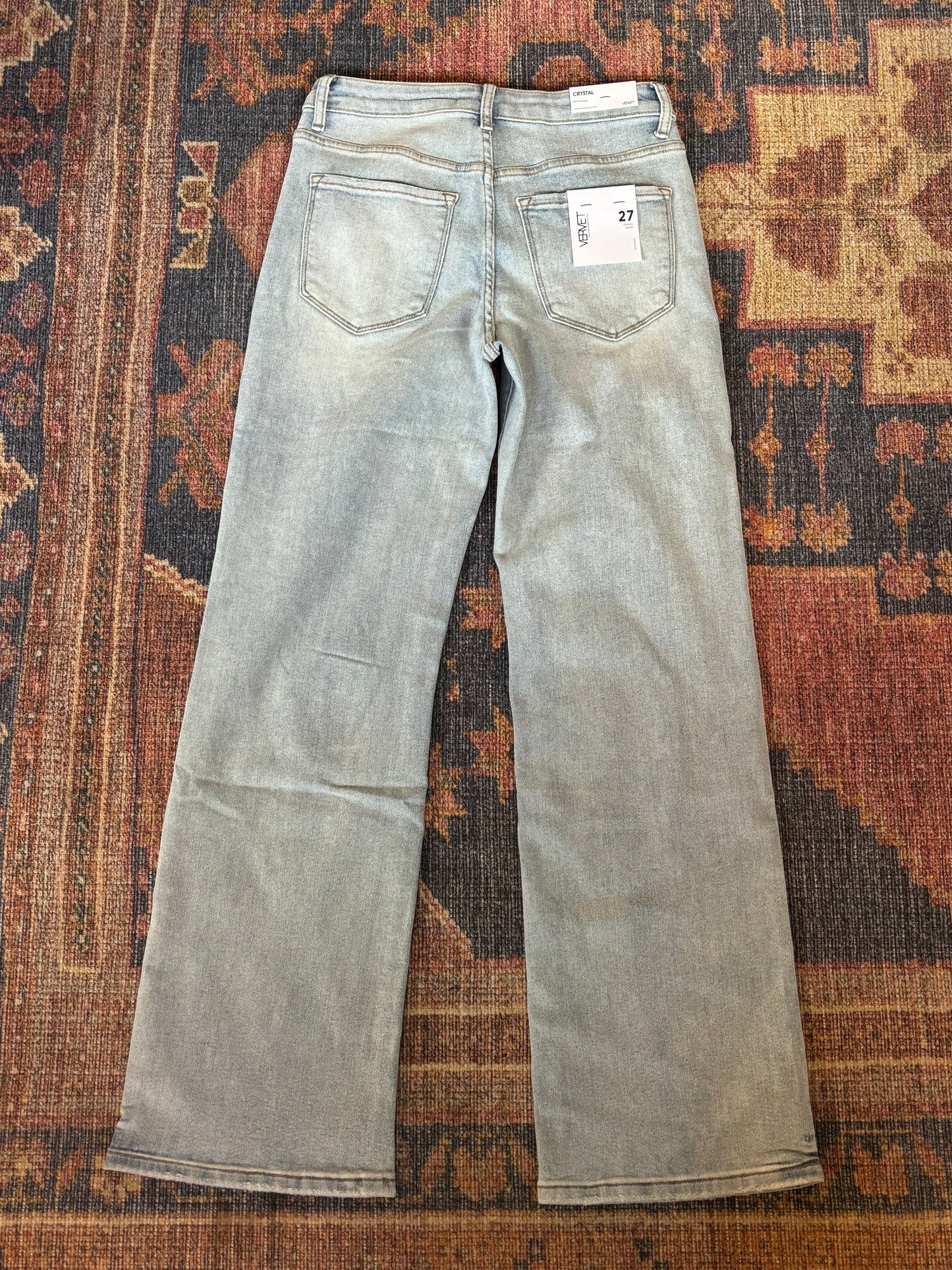 90'S VINTAGE SUPER HIGH RISE FLARE JEANS by VERVET