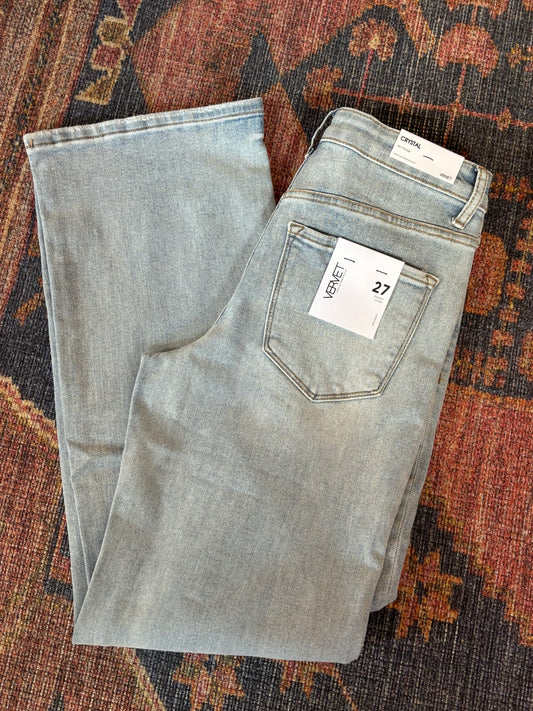 90'S VINTAGE SUPER HIGH RISE FLARE JEANS by VERVET