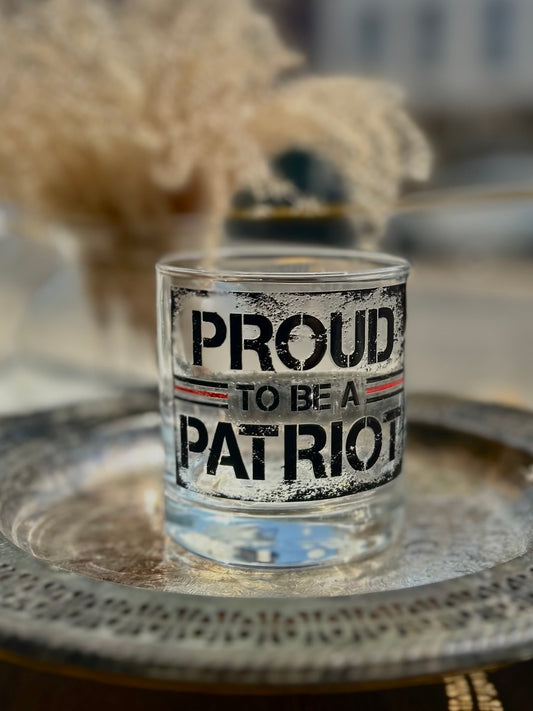 Proud to be a Patriot 11 oz Whiskey Glass