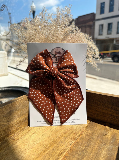 Camel Dotted Elle Bow