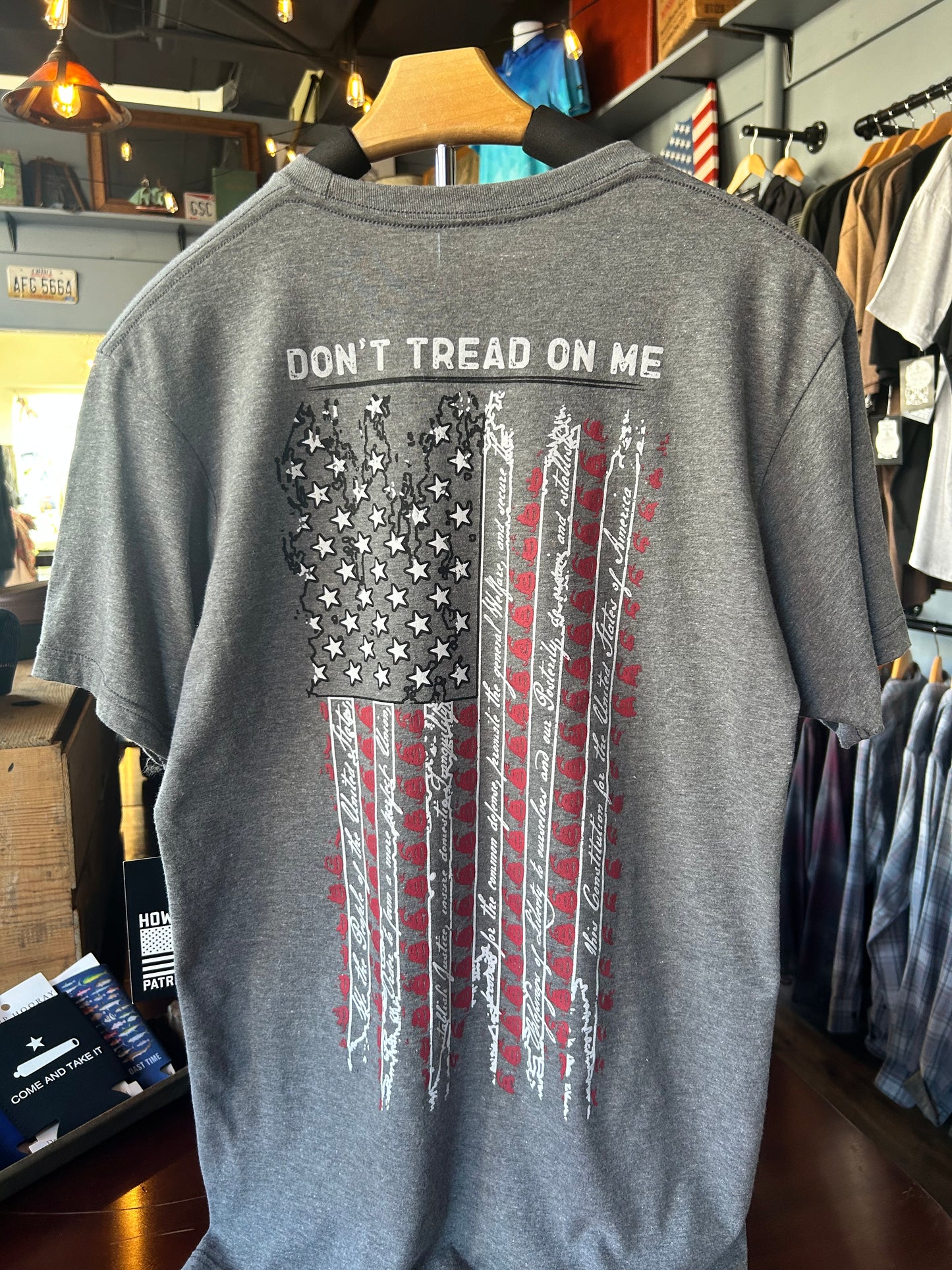 GRAY DON'T TREAD SHORT SLEEVE TEE from HOWITZER