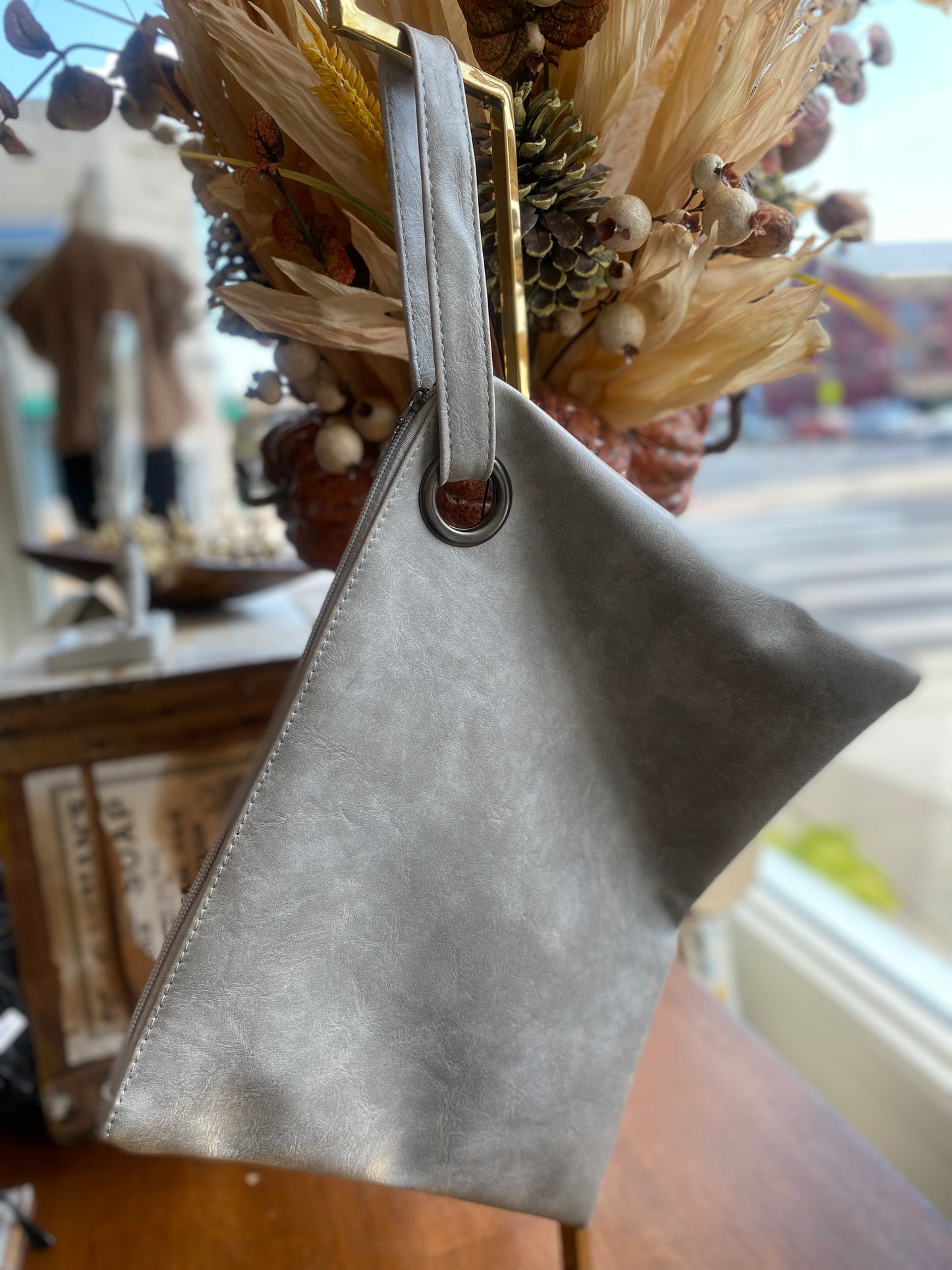 Alexa Oversized Clutch - Grey