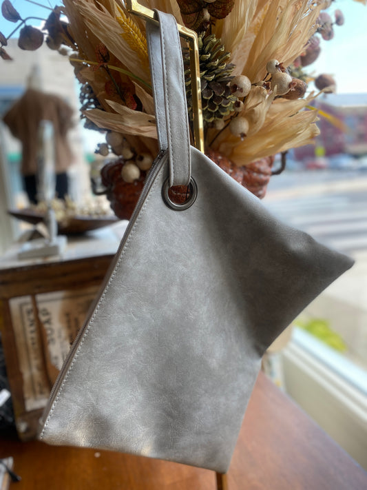 Alexa Oversized Clutch - Grey