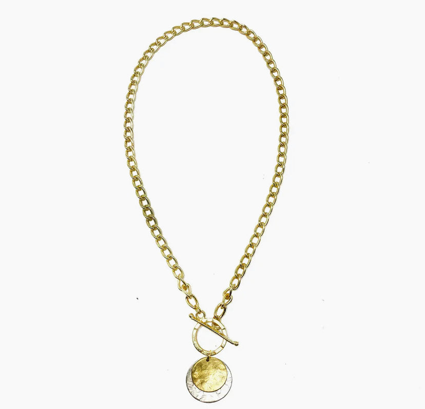 Gilded Moon Necklace in Gold and Silver by World Find's