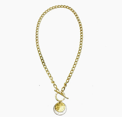 Gilded Moon Necklace in Gold and Silver by World Find's