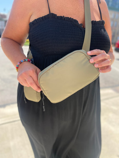 OLIVE BELT BAG/CROSSBODY