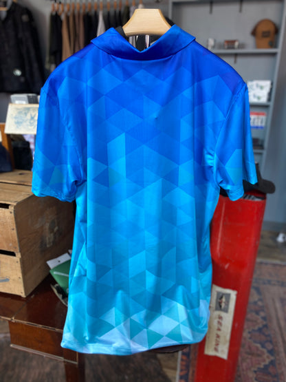 BLUE OMBRE BABY FADE MENS POLO