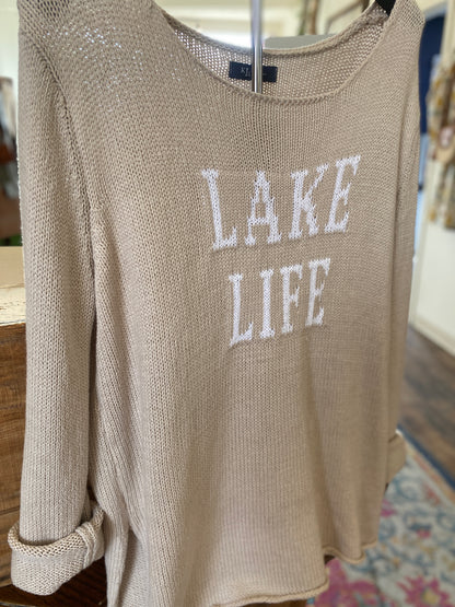 LAKE LIFE KHAKI SWEATER