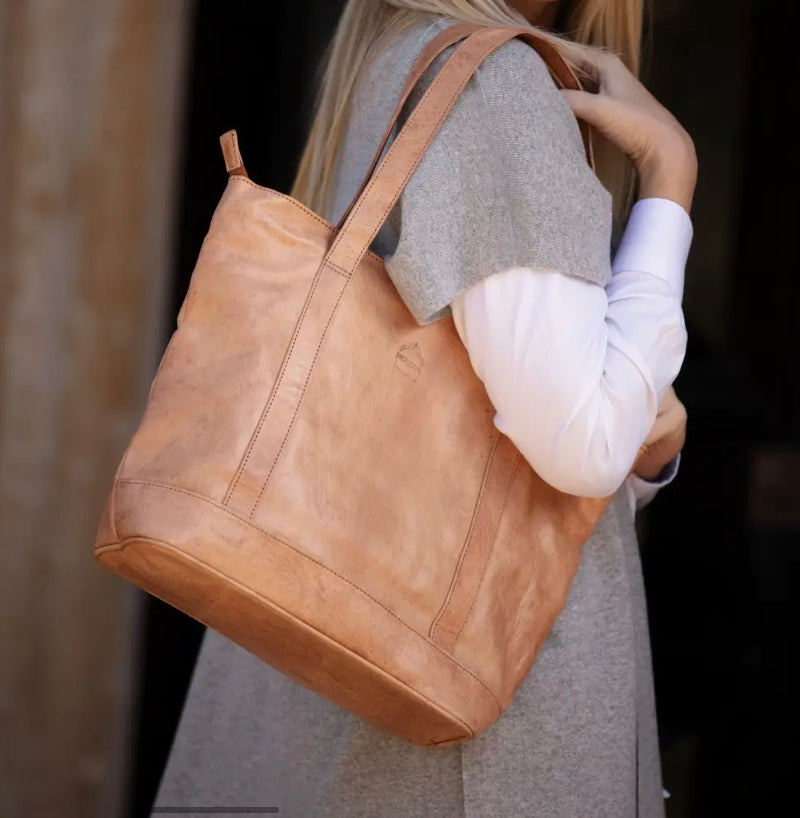 Leather Tote Bag by Berber